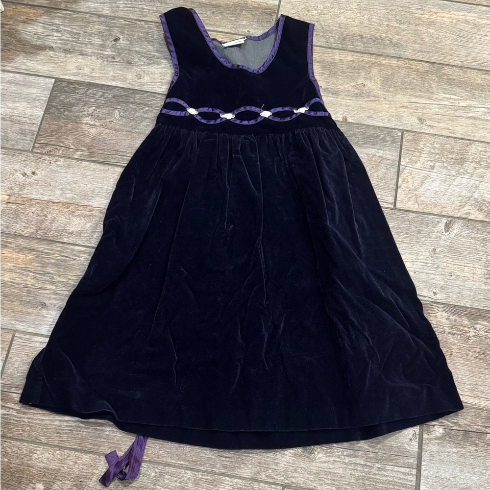 Rare Editions Blue Sleeveless V-Neck Sundress